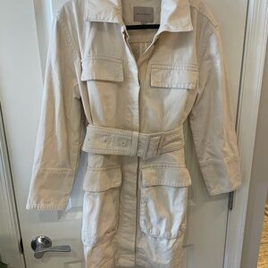 Banana Republic Cream Denim Utility Jacket